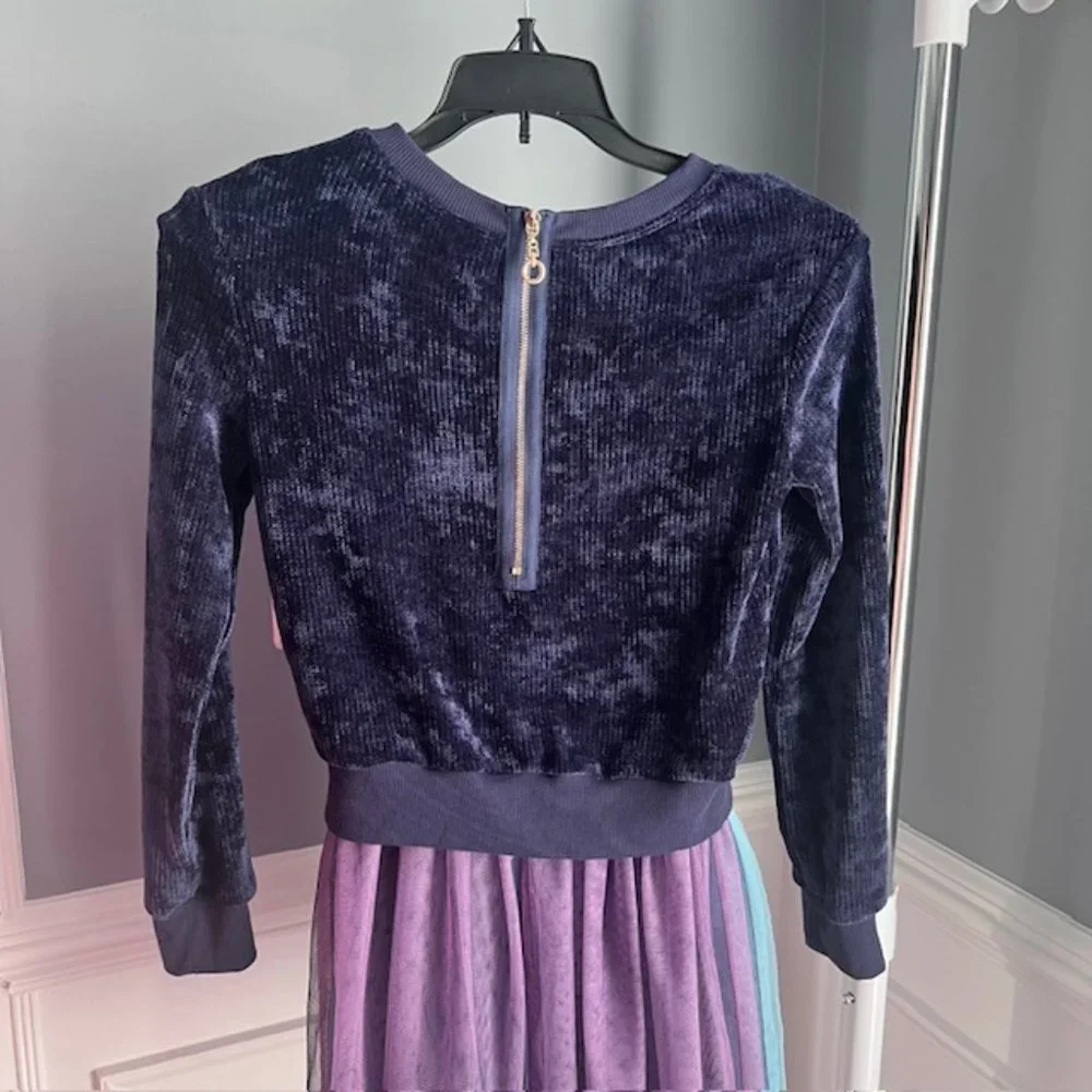 Truly Me Girls Dress With Navy Chenille Sweater Two-piece Size 8